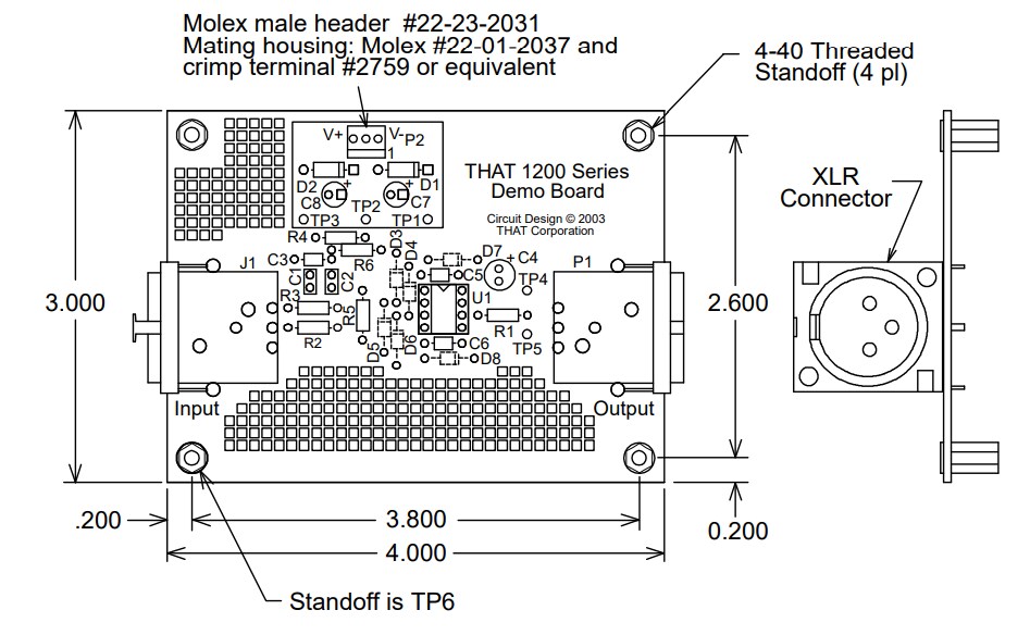 Mechanical Drawing - THAT Corporation 1200-DEMO InGenius® Demonstration System